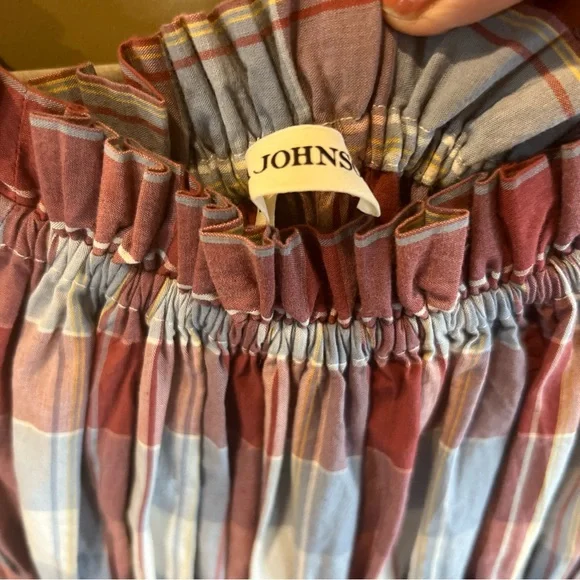 Ulla Johnson Plaid Off-Shoulder Jumpsuit Romper Elegant - Picture 9 of 11